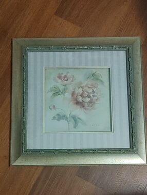 Vintage Cheri Blum Framed Flower Print